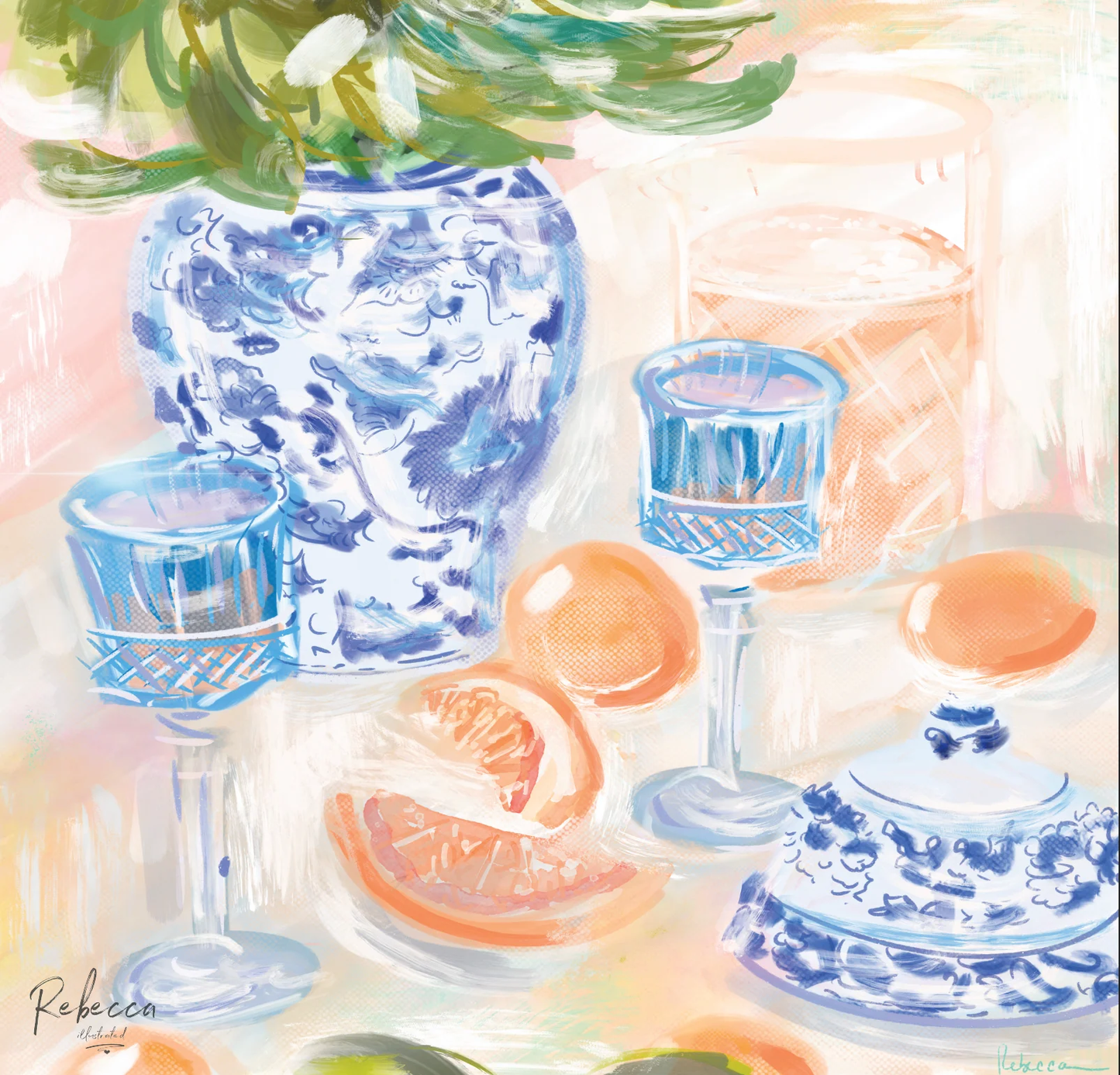 Chinoiserie & Citrus Mat