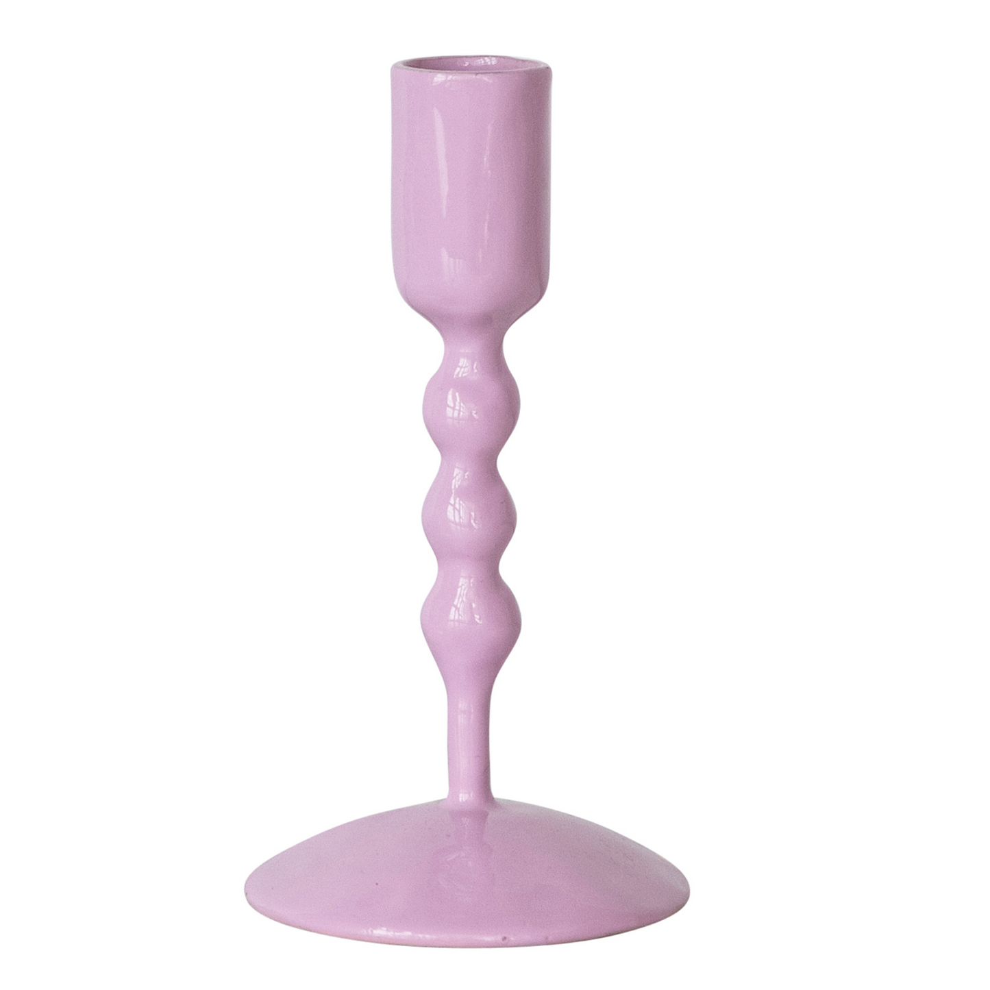 Hazel Mazel Enameled Candlestick Holder, Medium