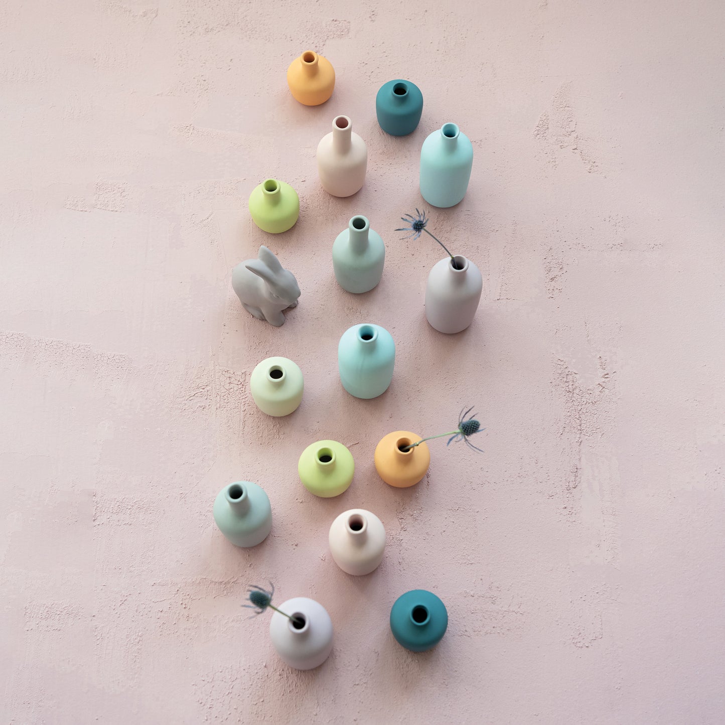 Hazel Mazel Stoneware Vases, Multicolor