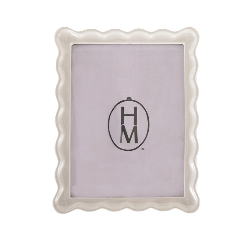 Hazel Mazel Resin Scalloped Photo Frame, Large