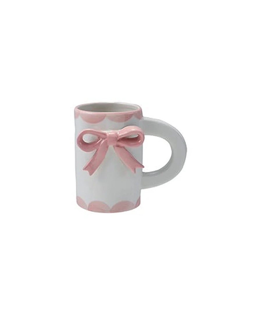 Hazel Mazel Stoneware Mug with 3D Bow Design