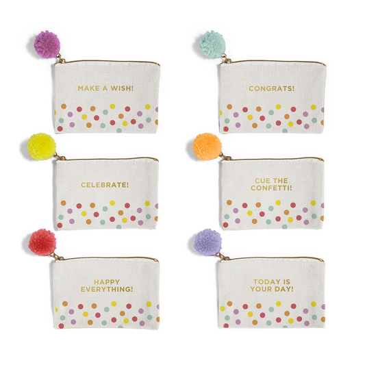 The Confetti Canvas Pouch