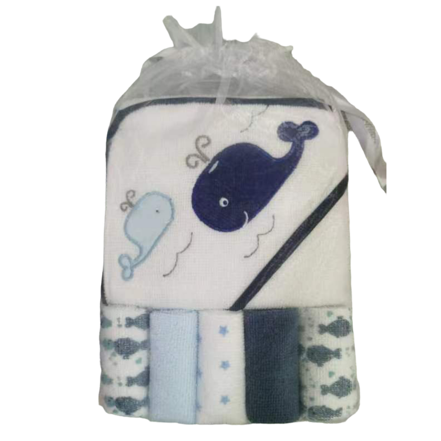 Terrycloth Hooded Wrap and Wash Set