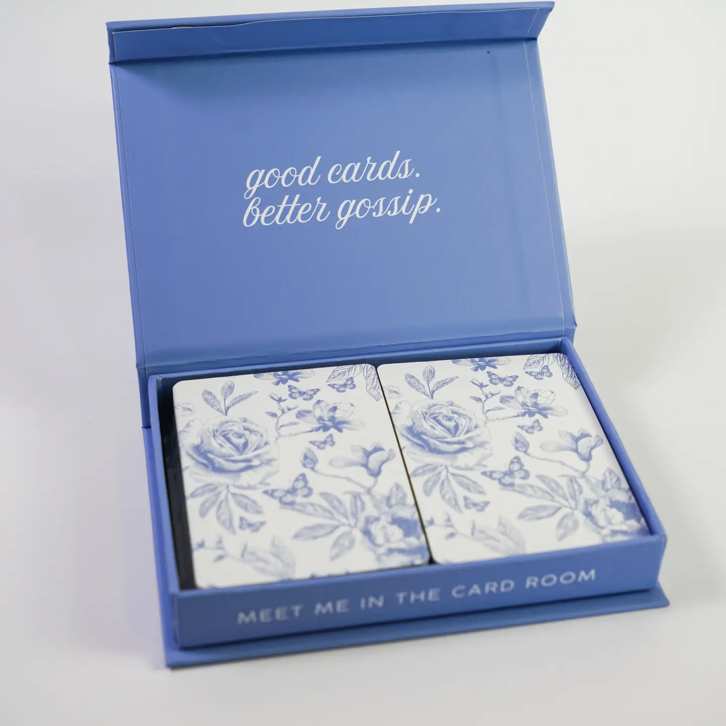 Blue Floral Canasta Cards with Points