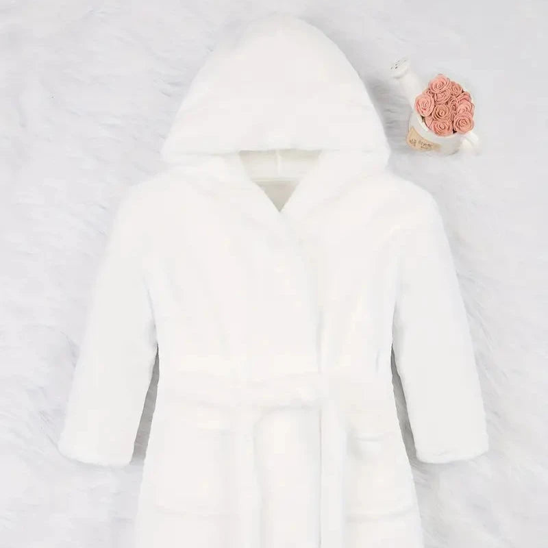 Kids Hooded Plush Robe