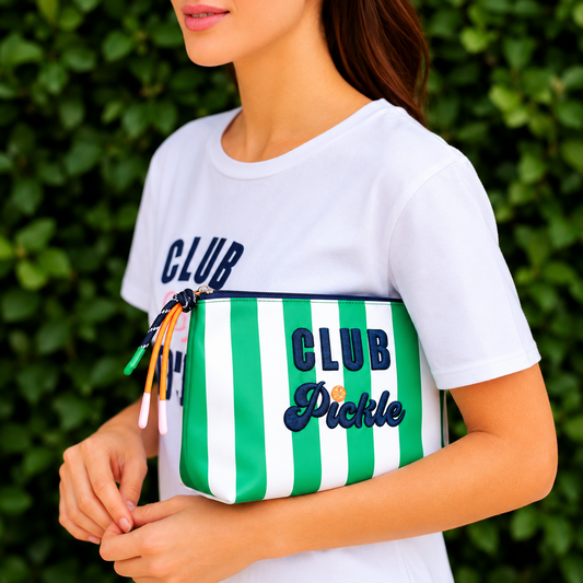 Club Pickle Striped Pouch, Large
