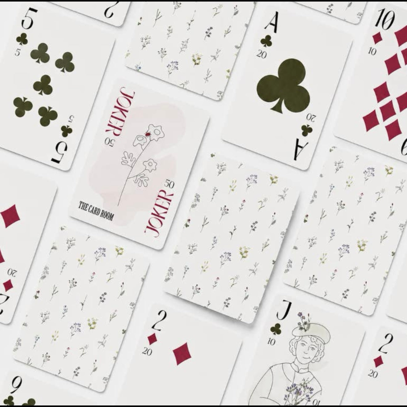 Garden Floral Canasta Cards