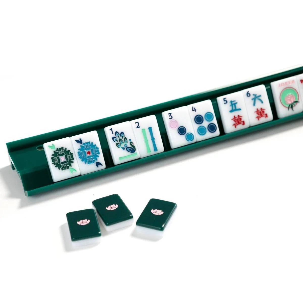 Green Acrylic Mahjong Racks
