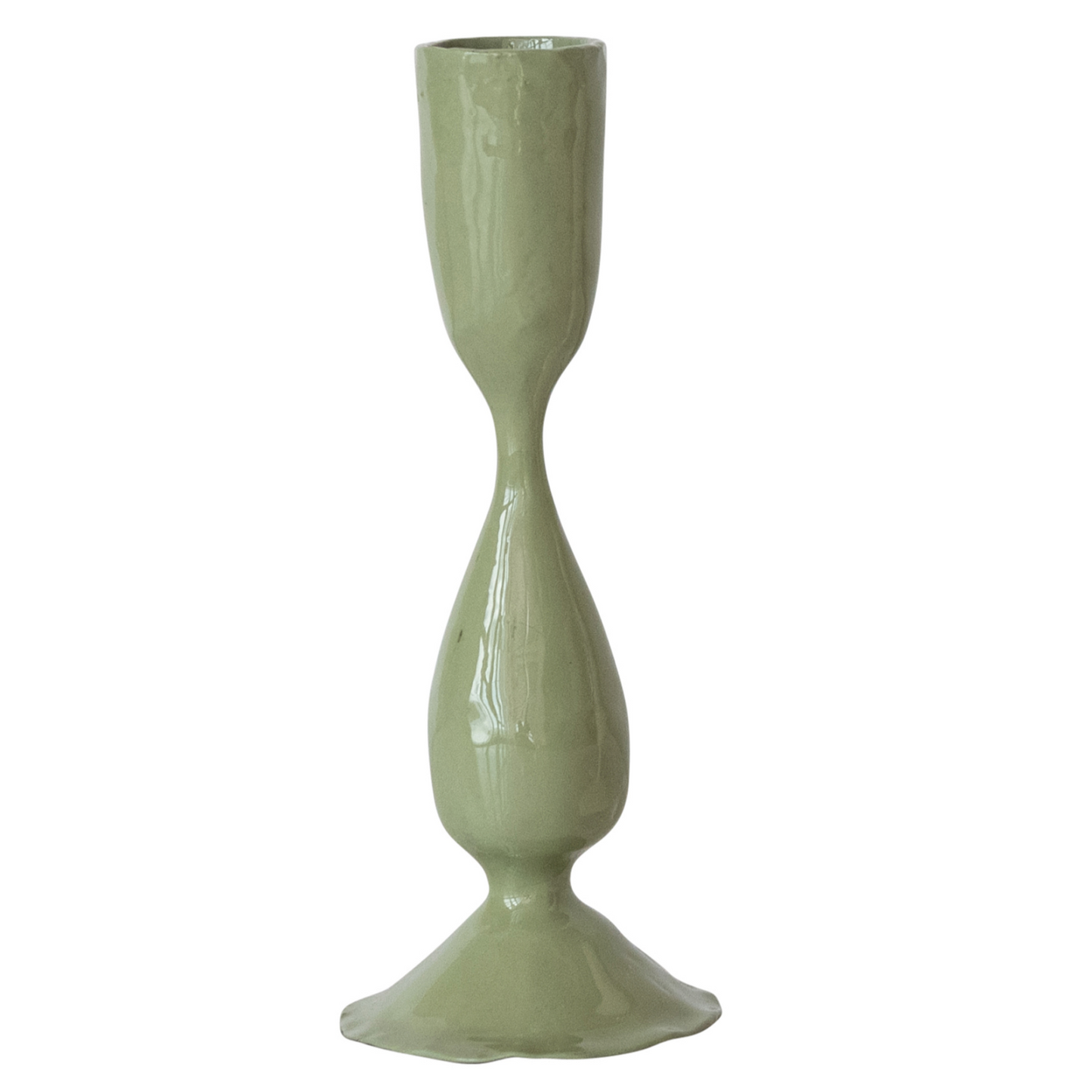 Hazel Mazel Enameled Candlestick Holder, Medium