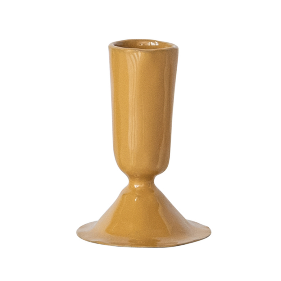 Hazel Mazel Enameled Candlestick Holder, Small