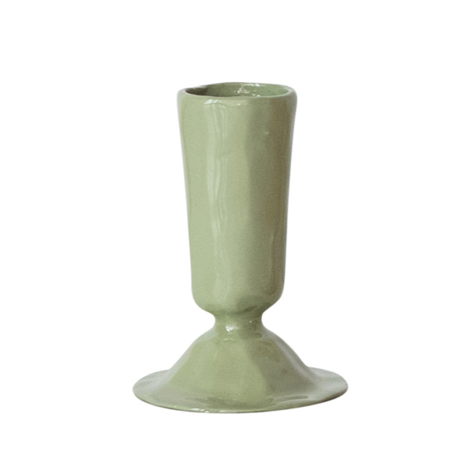 Hazel Mazel Enameled Candlestick Holder, Small
