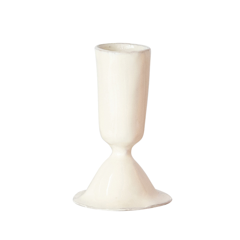 Hazel Mazel Enameled Candlestick Holder, Small