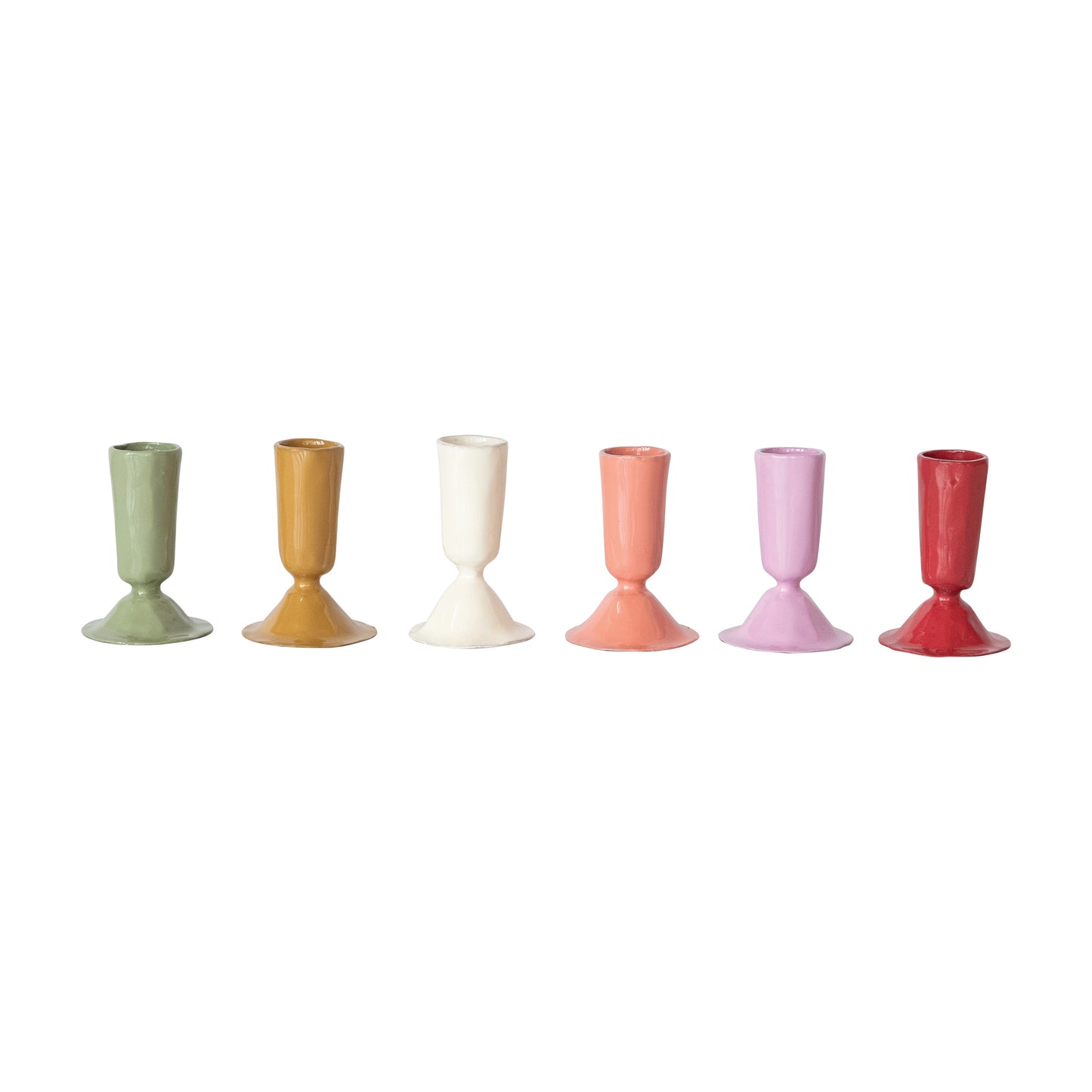 Hazel Mazel Enameled Candlestick Holder, Small