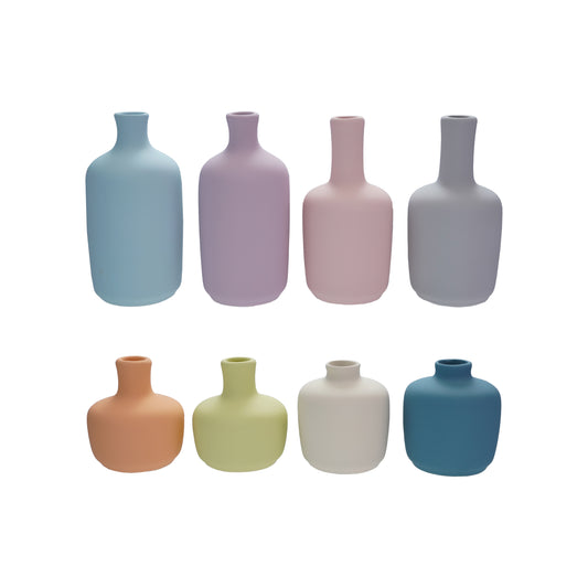 Hazel Mazel Stoneware Vases, Multicolor