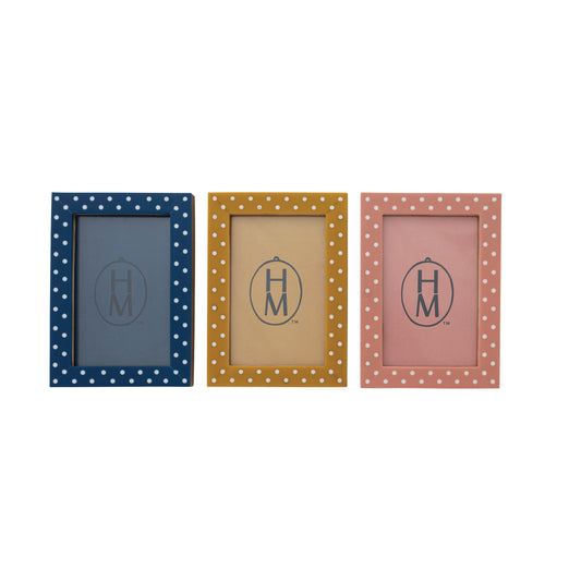 Hazel Mazel MDF & Resin Photo Frame with Polka Dots