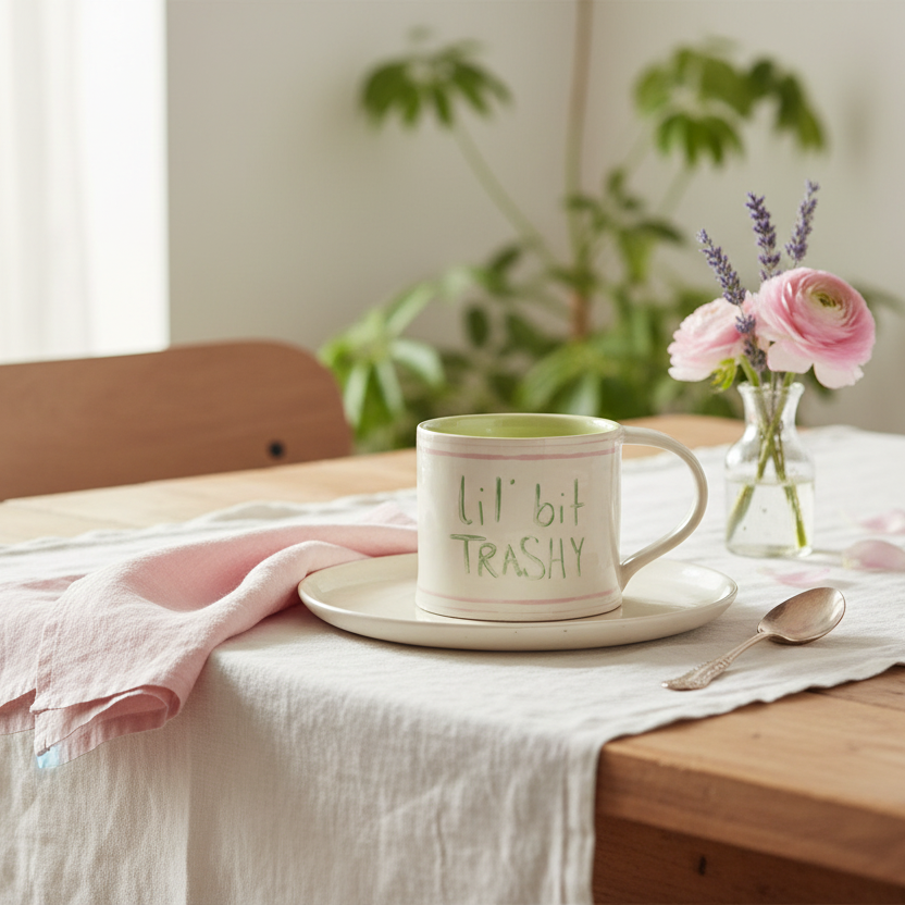 Hazel Mazel Stoneware Mug with Saying