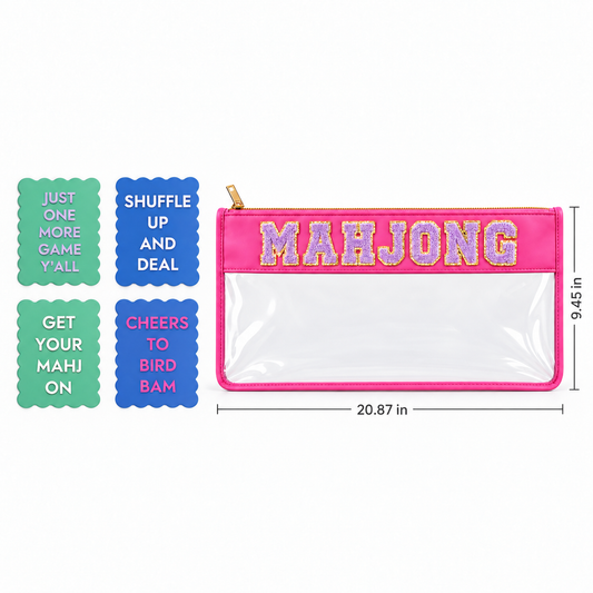 Hot Pink Mahjong Tile Bag | Shuffler Cards