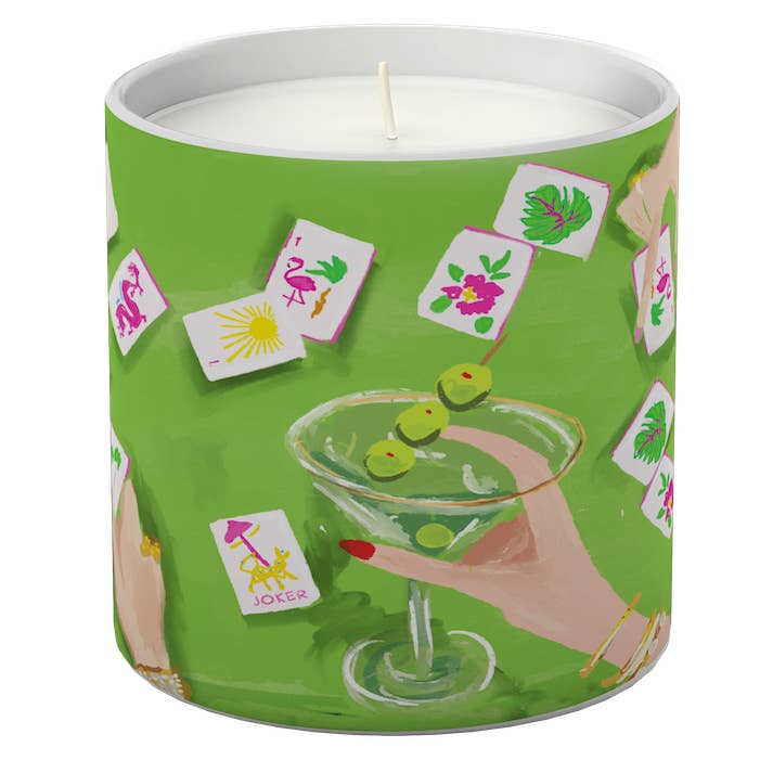 Mahjong Candle - Green Mahjong Candle with Tile Design (Copy)