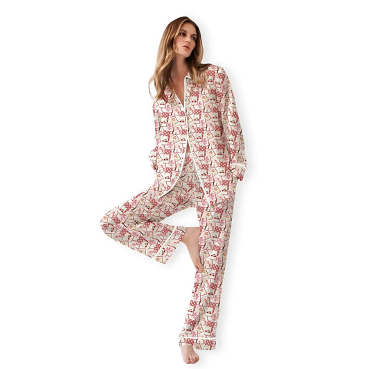 Christmas Mahjong Pajama Set | Tencel Pajamas