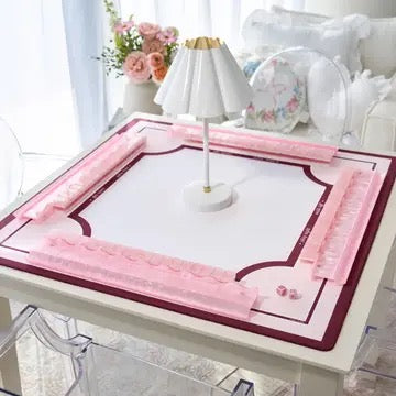Ballet Pink mahjong mat — 33 inch cushioned microfiber playing surface
