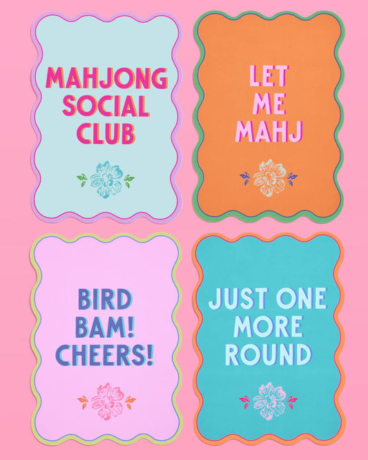 Brights Mahjong Tile Shufflers | Set of 4