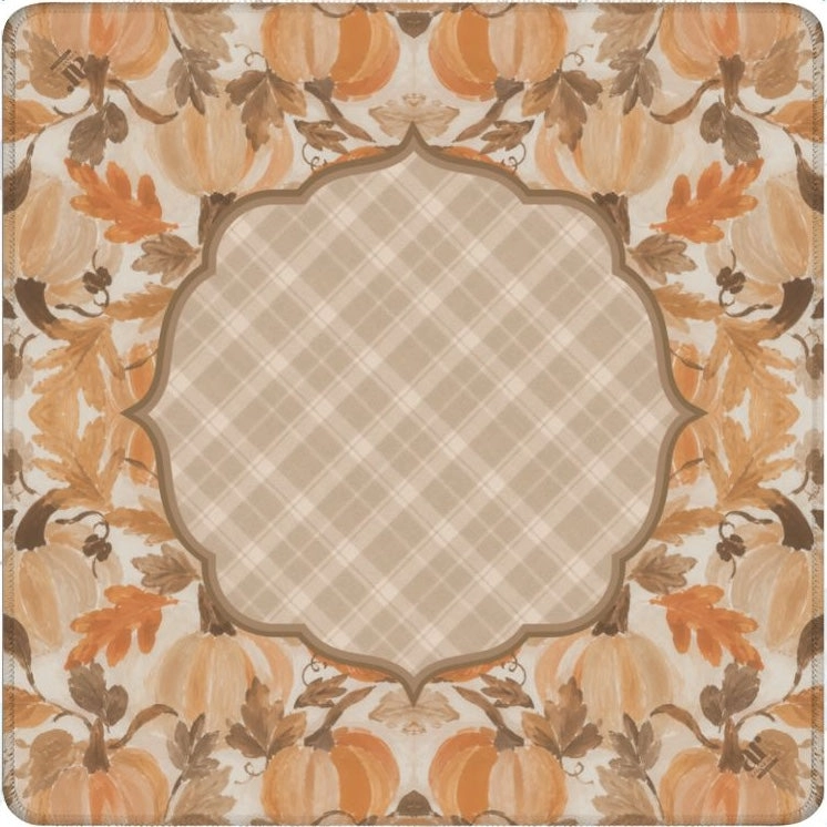 Pumpkin Plaid Mahjong Mat
