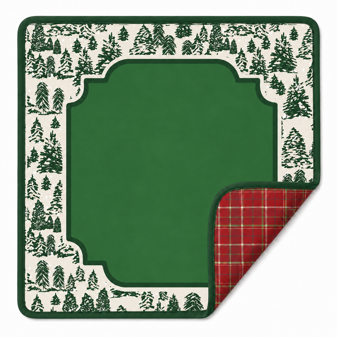 Winter Forest Double-Sided Mahjong Mat | Holiday