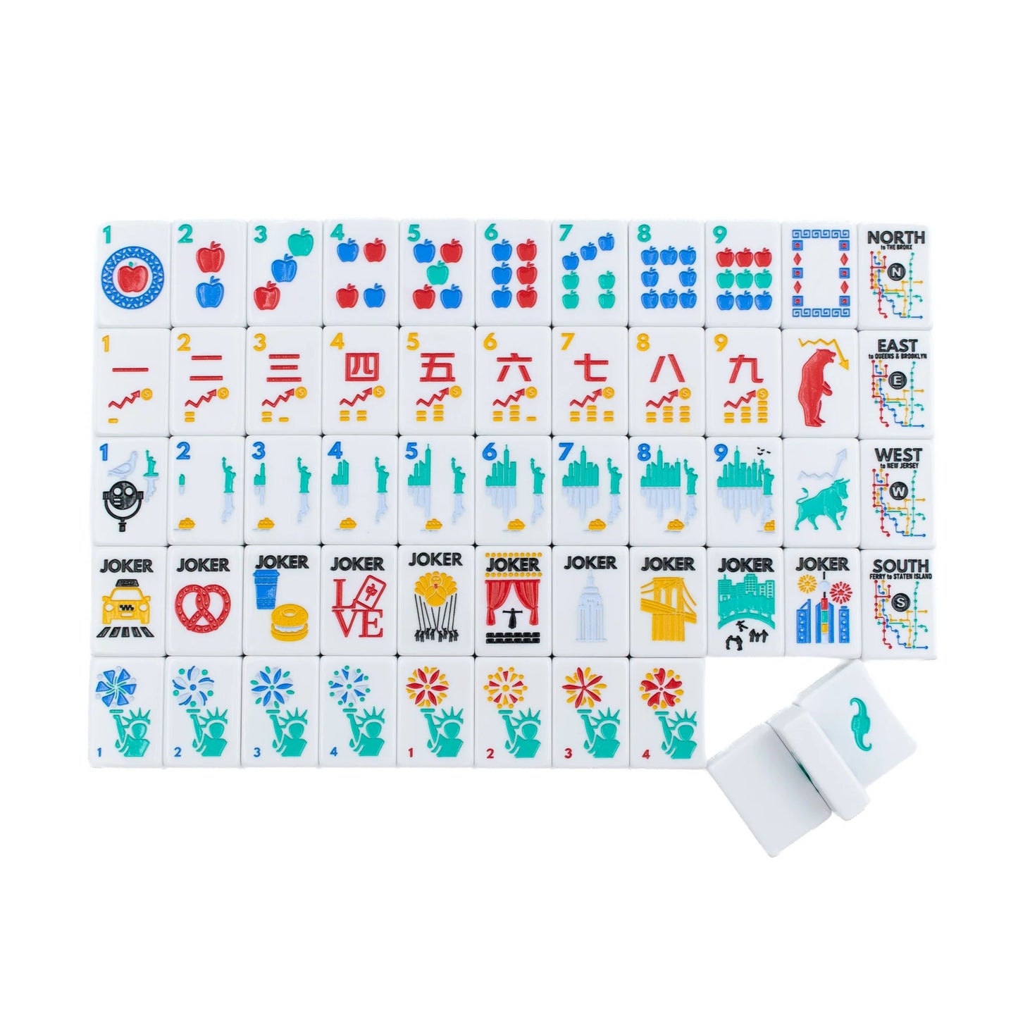 "Destination" Mahjong Tiles - Chunky