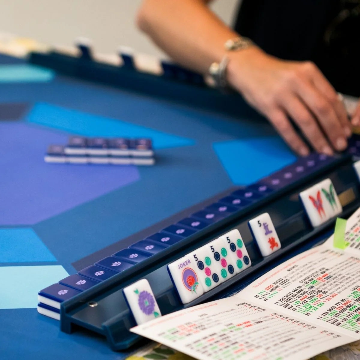 Navy Blue Acrylic Mahjong Racks