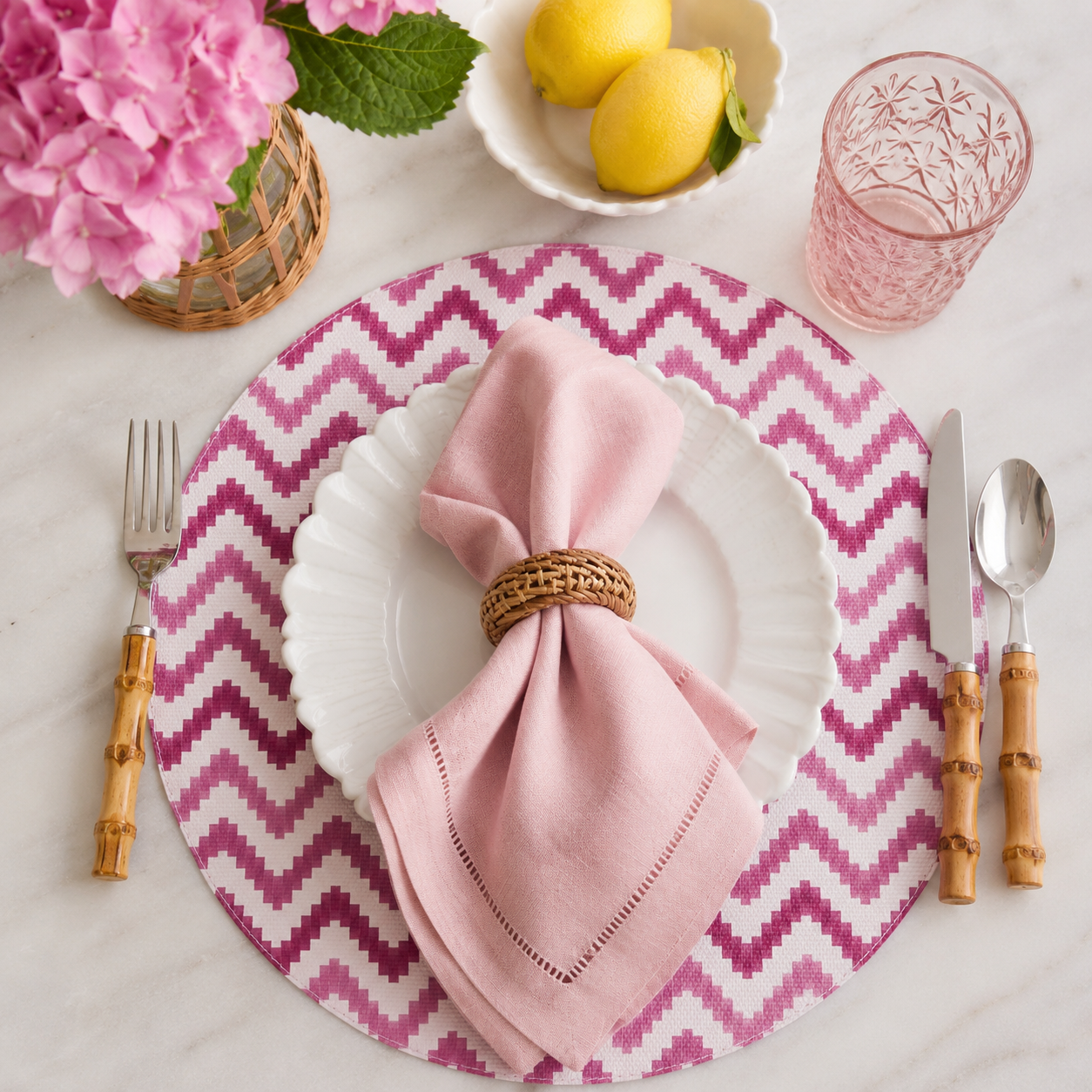 Ripple Round Table Mat by Bodrum, Set of 4