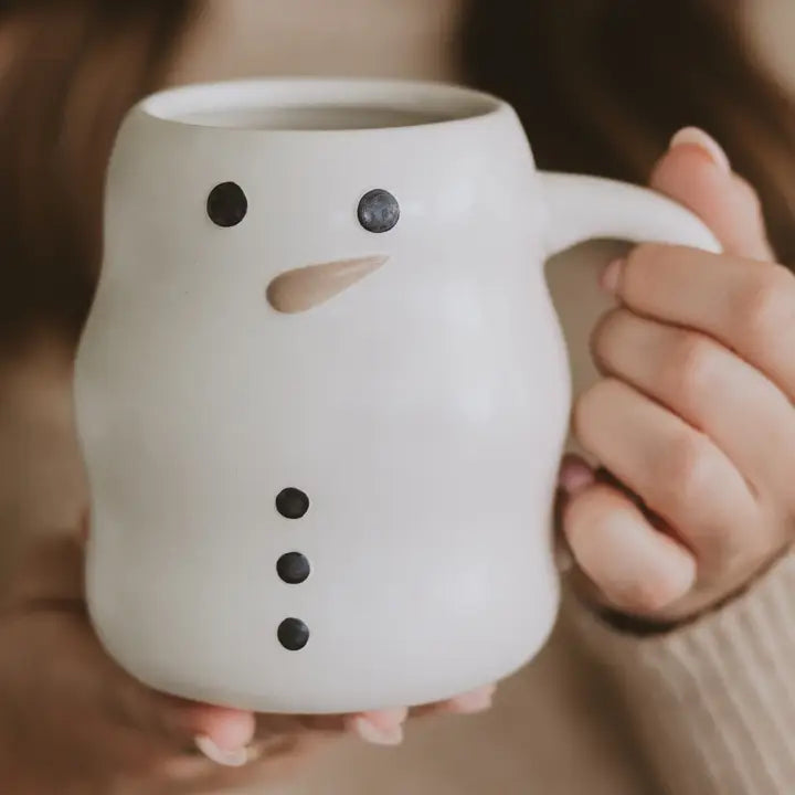 Stoneware Snowman Mug