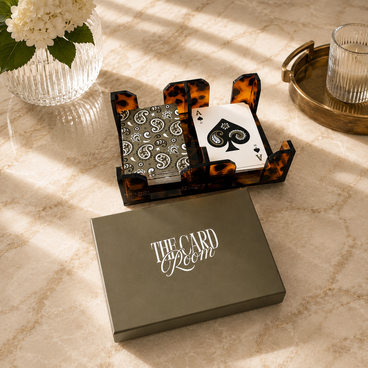 Canasta Card Spinner - Tortoise