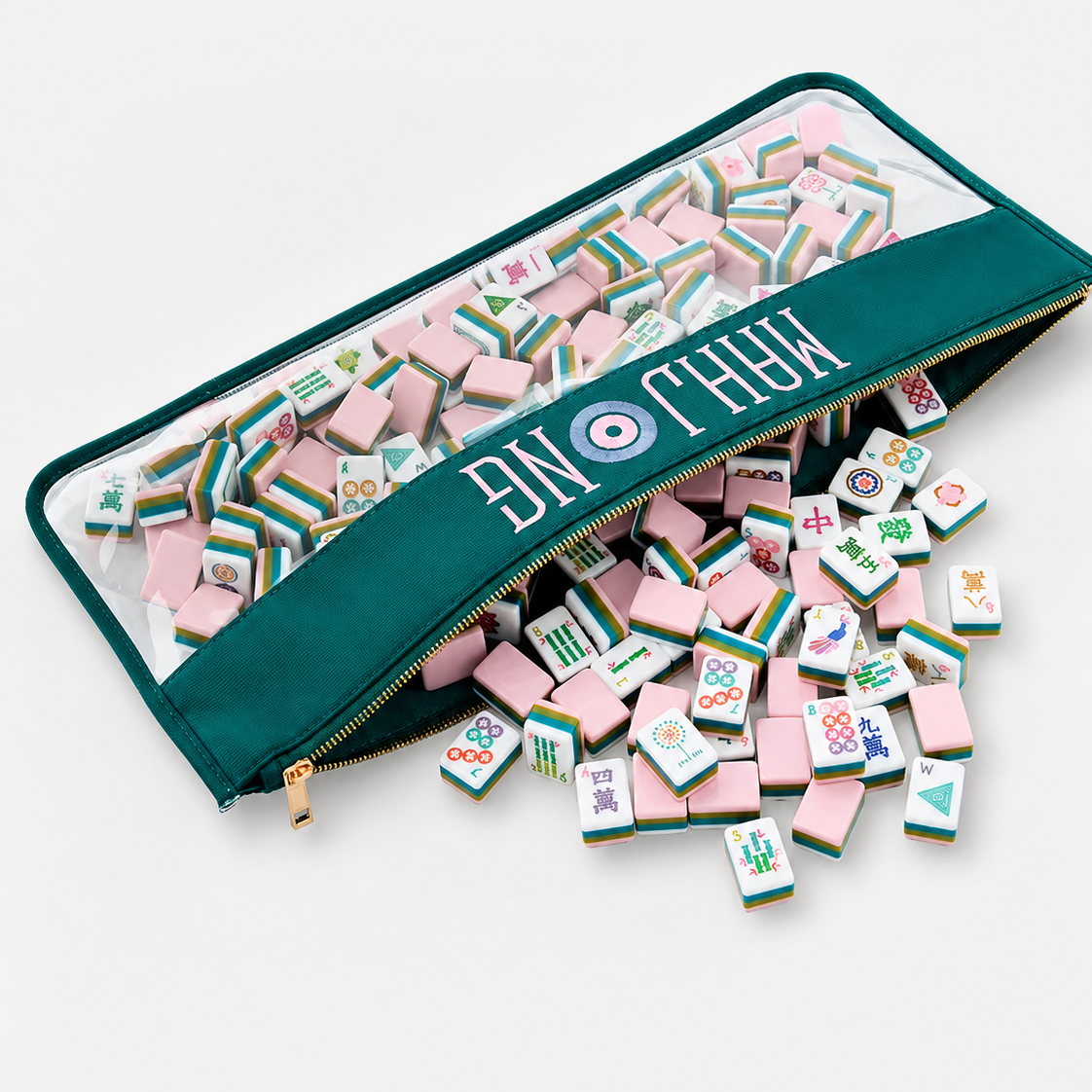 Mahjong Tile Storage Bag Teal