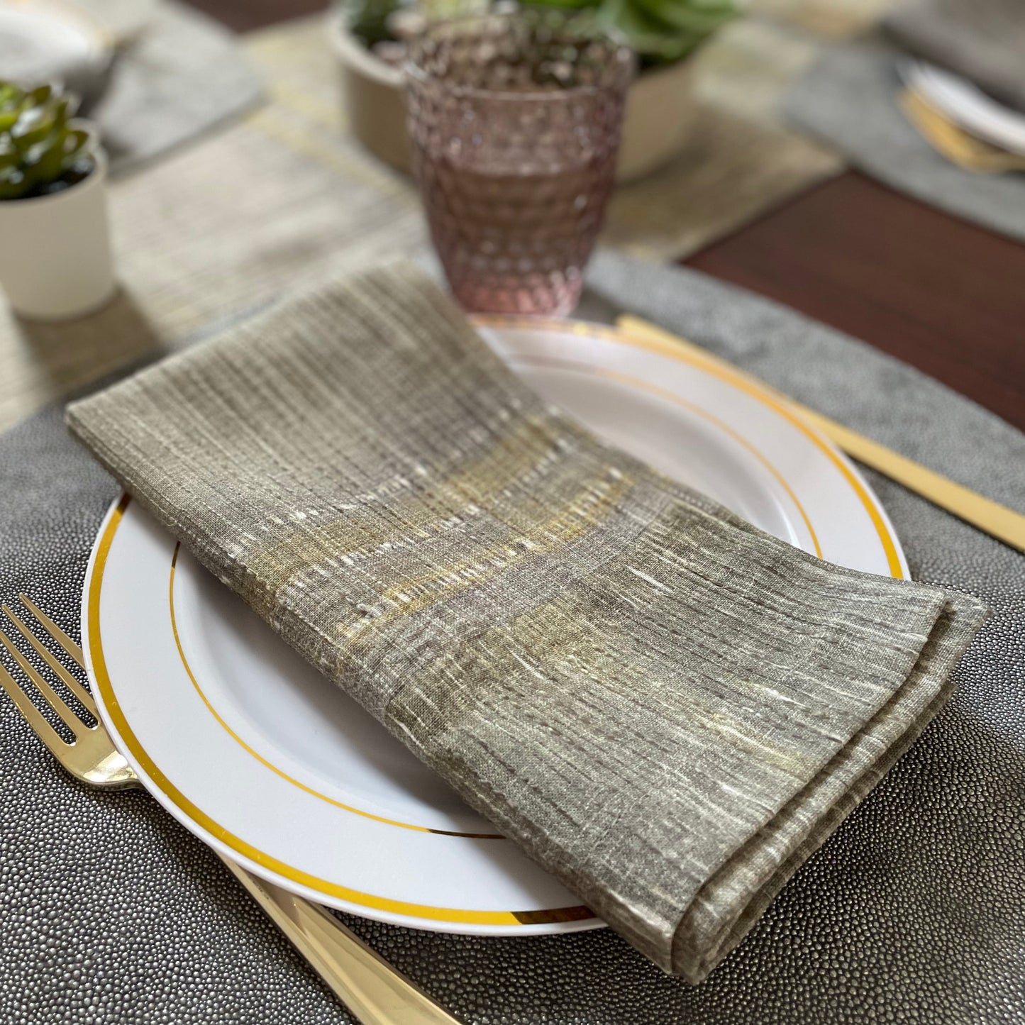 Terra Linen Napkin by Bodrum, set of 4