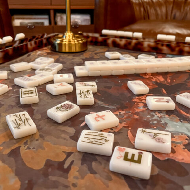 Brownstone Bloom Mahjong Tile Set — alternate view
