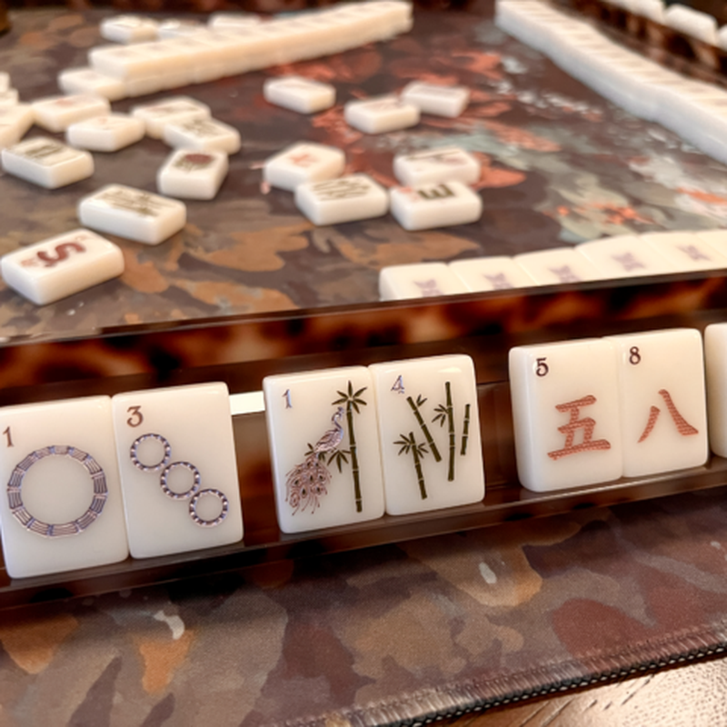 Brownstone Bloom Mahjong Tile Set