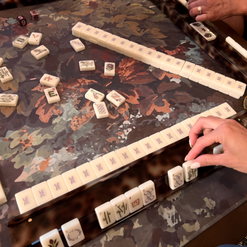 Brownstone Bloom Mahjong Tile Set