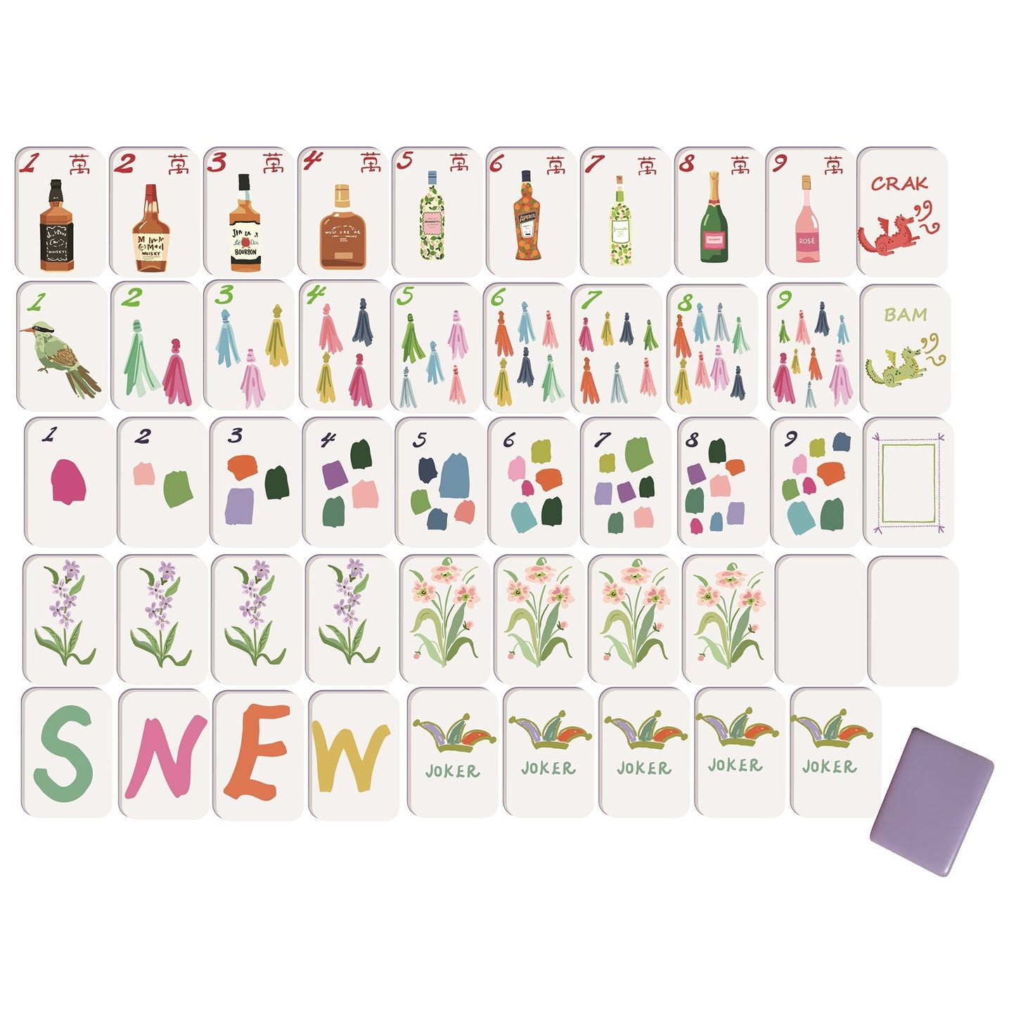 Cocktails Mahjong Tile Set