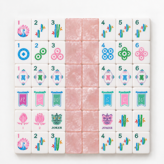 Garden Party Blush Mahjong Tile Set