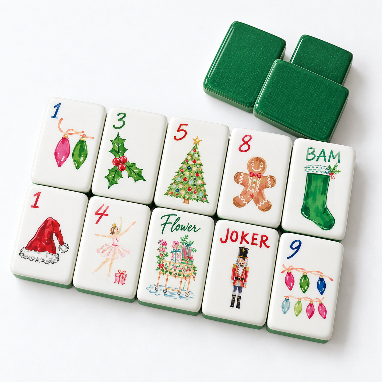 Holiday Lights Mahjong Tile Set