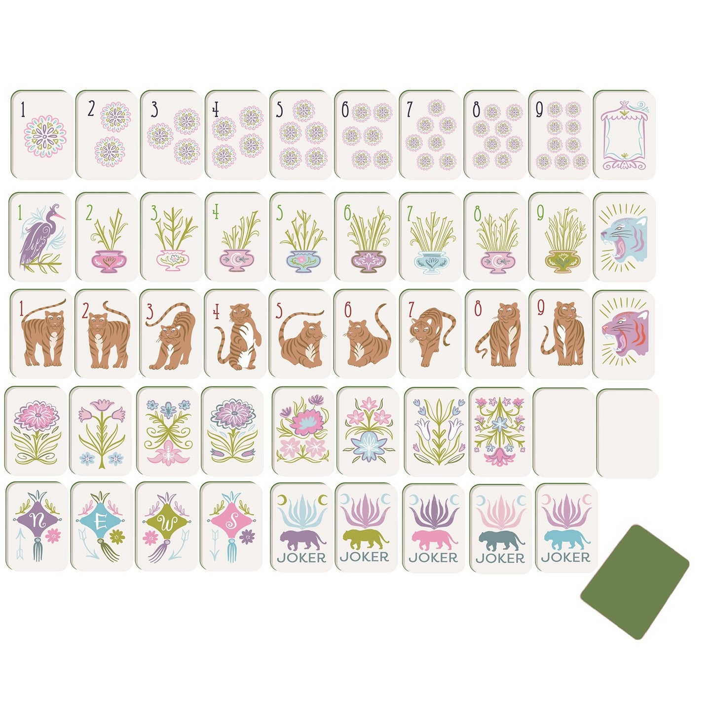 Moon Tiger Mahjong Tile Set