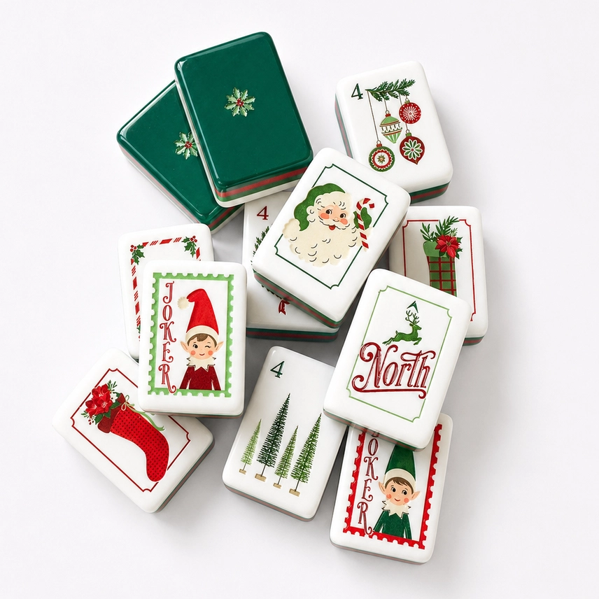 The Christmas Toile Mahjong Bundle