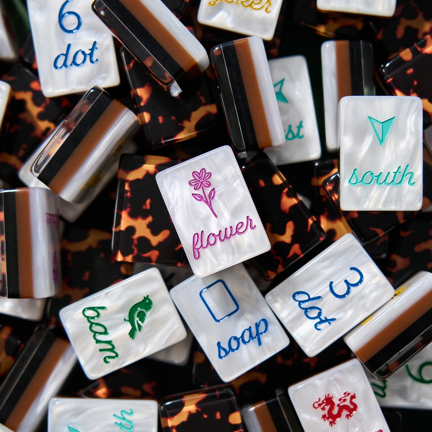 Tortoiseshell Basics Mahjong Tiles