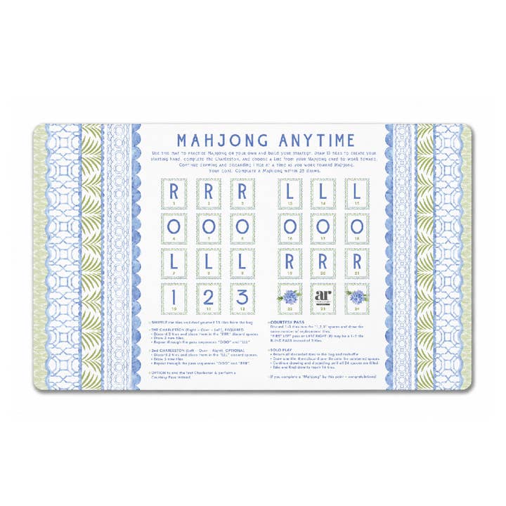 House of Hydrangea solo play mahjong mat