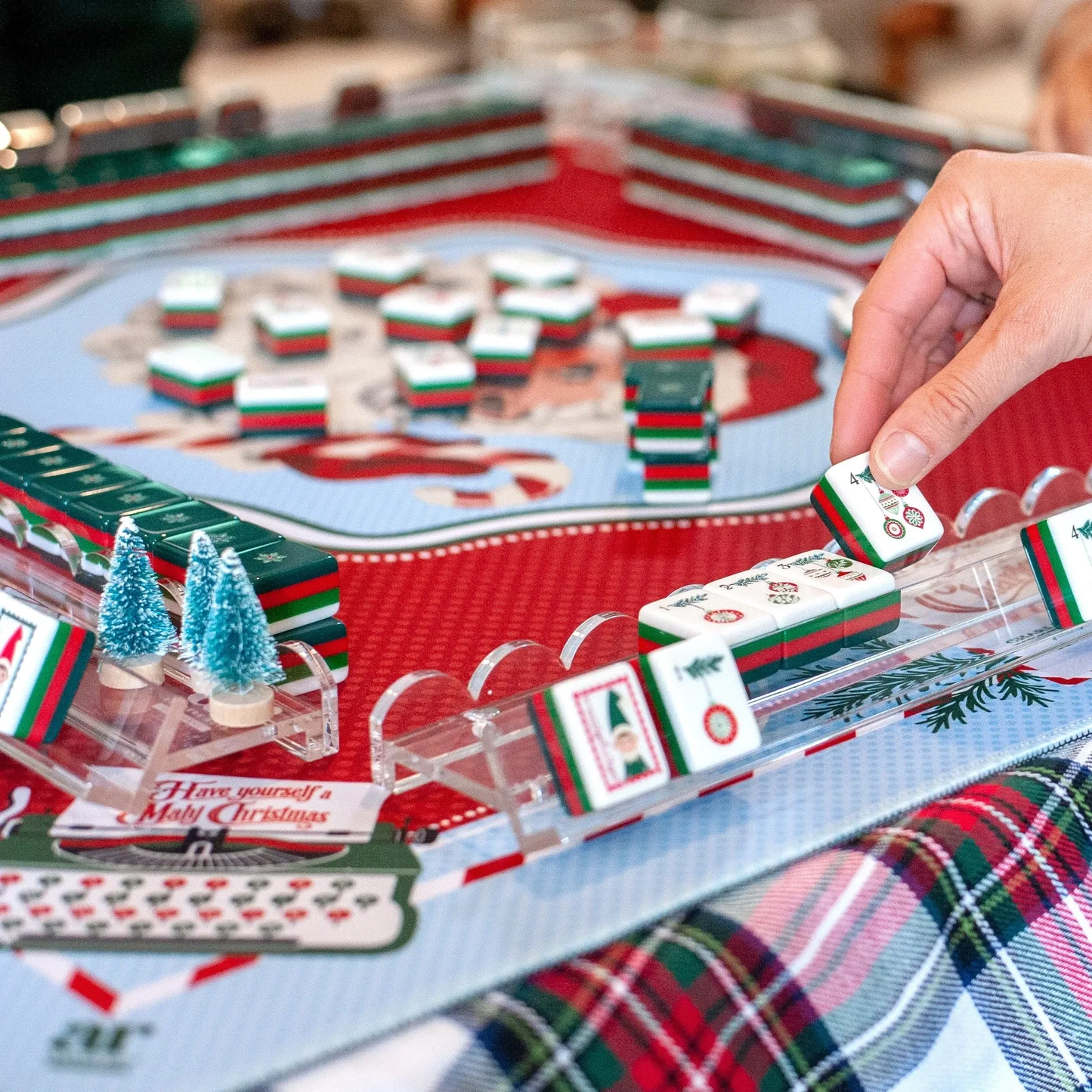 Santa's Mahjong Mail Mahjong Mat