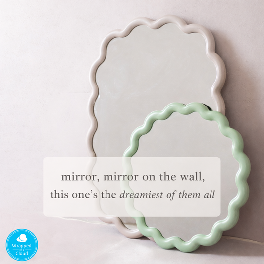 Hazel Mazel Scalloped Resin Wall Mirror
