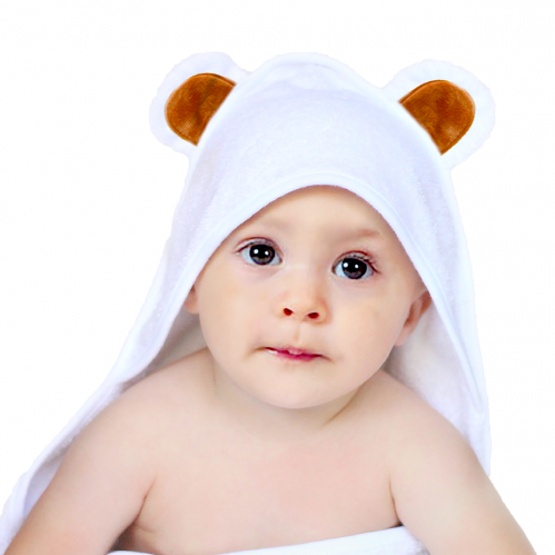 Terrycloth Hooded Bear Wrap for Little Ones