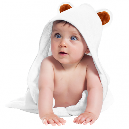 Terrycloth Hooded Bear Wrap for Little Ones
