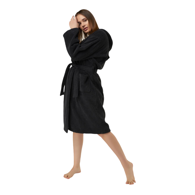 Hooded Terrycloth Robe for Women